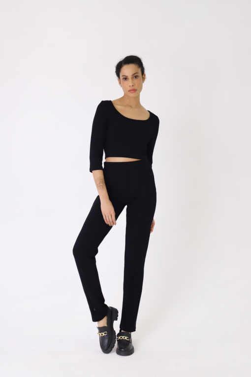 Cropped Manga Preto 