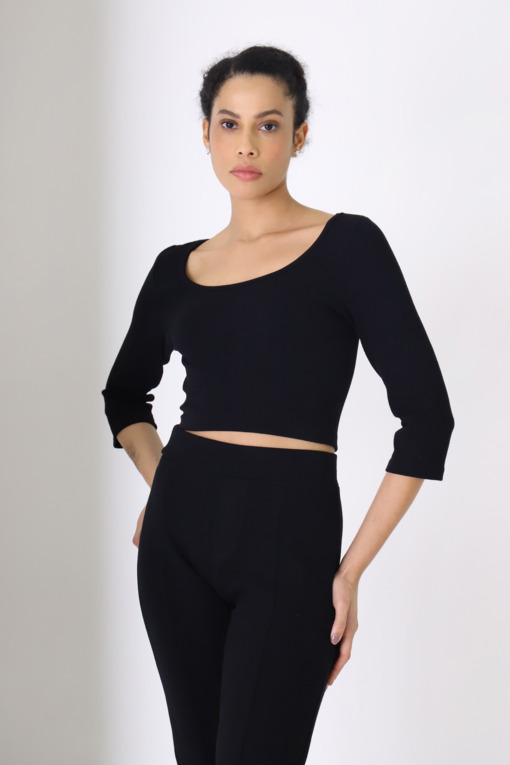 Cropped Manga Preto 