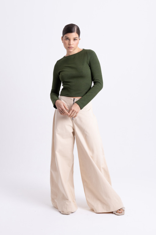 Blusa Decote Canoa Verde