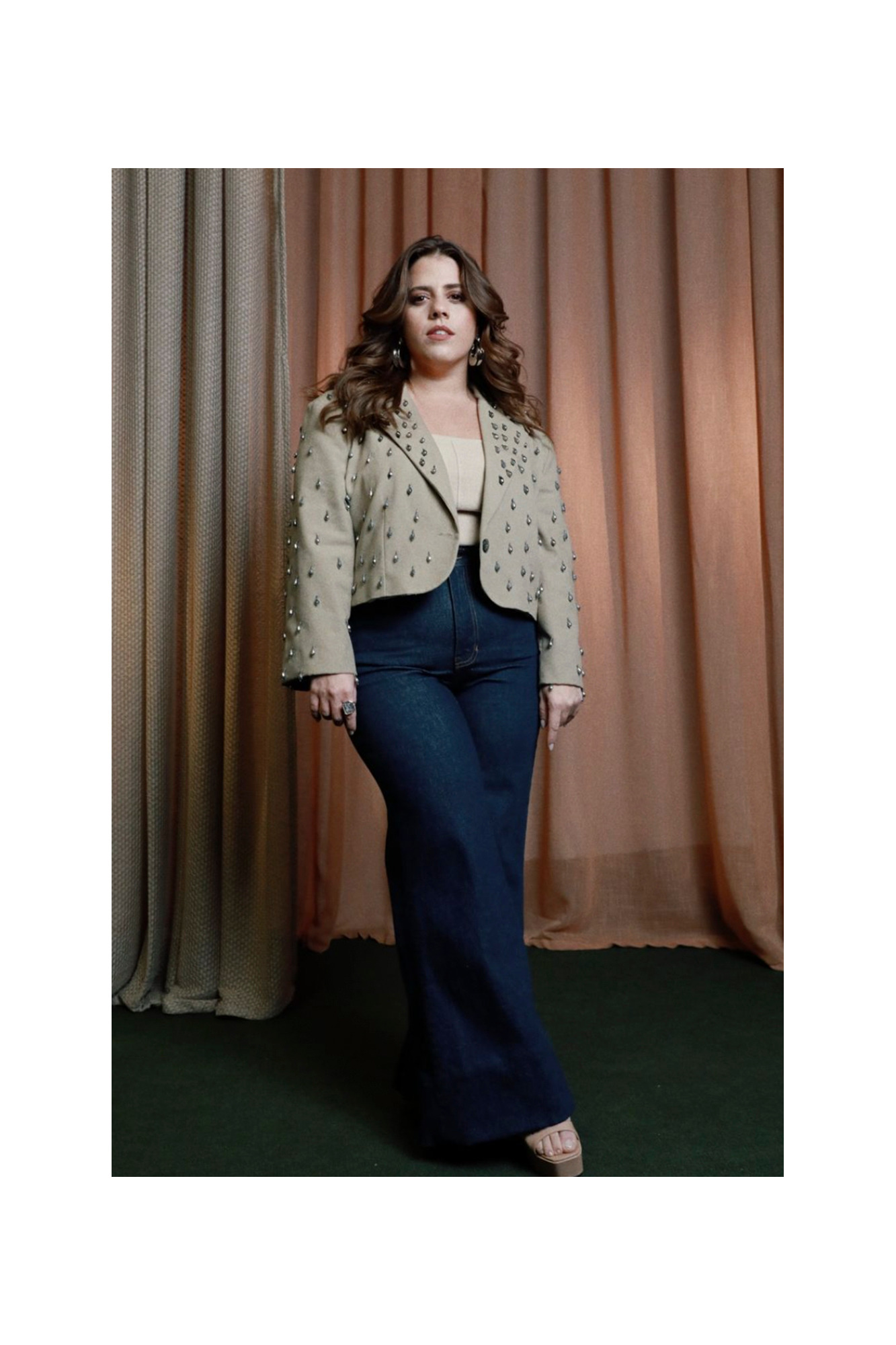 Blazer Bordado Khaki