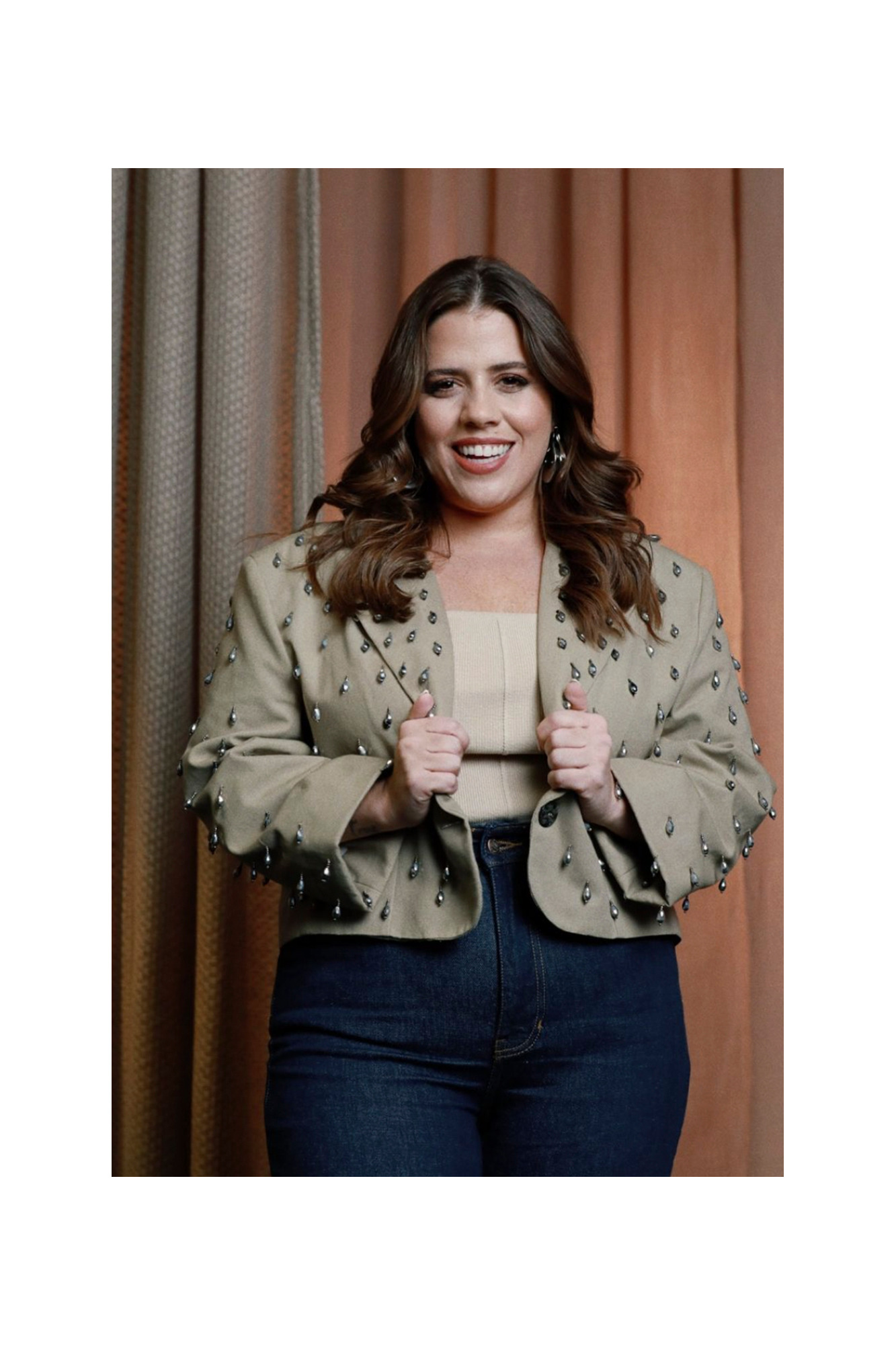 Blazer Bordado Khaki