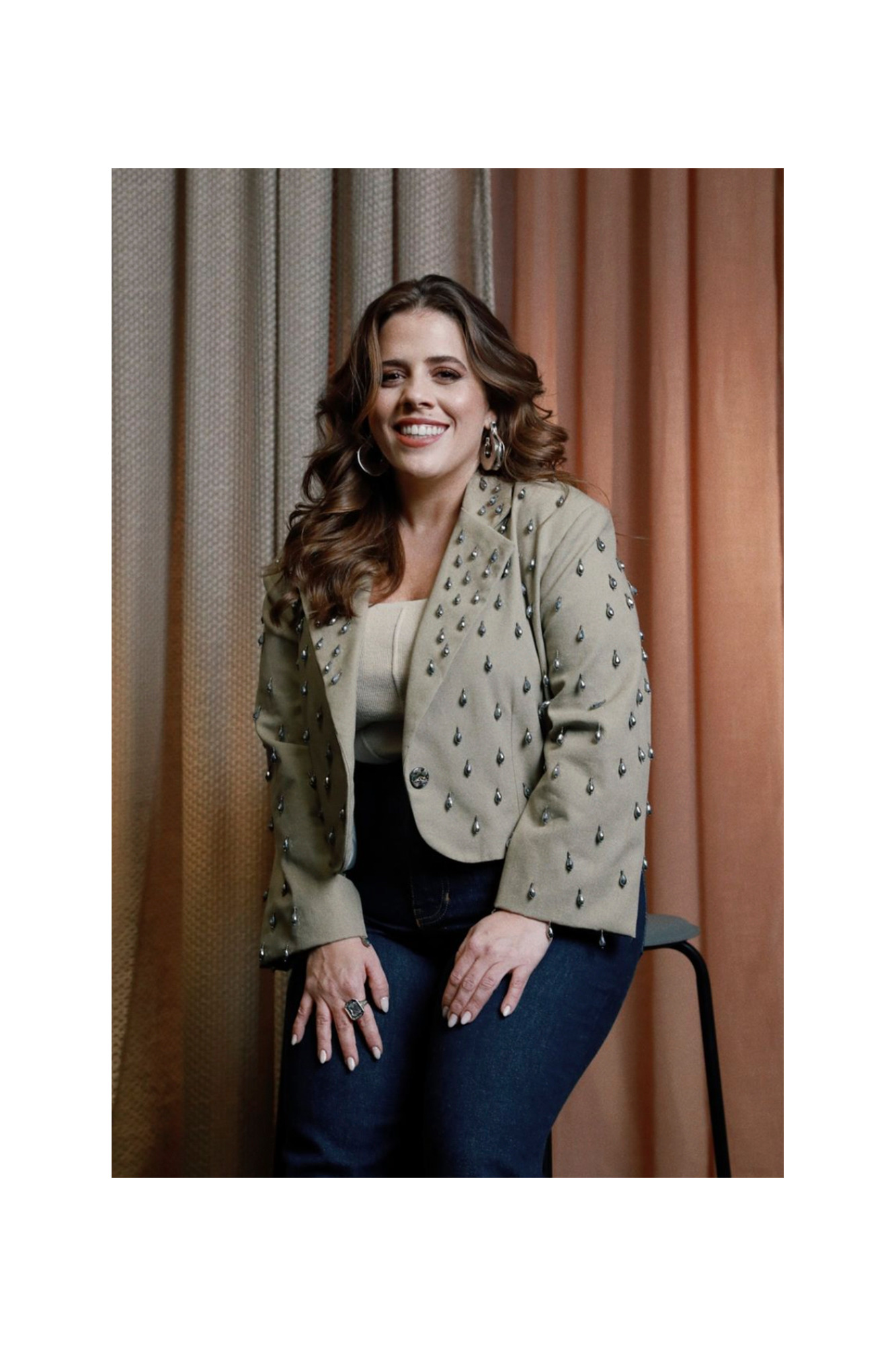 Blazer Bordado Khaki