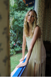 Vestido Lavínia Franjas Off-White
