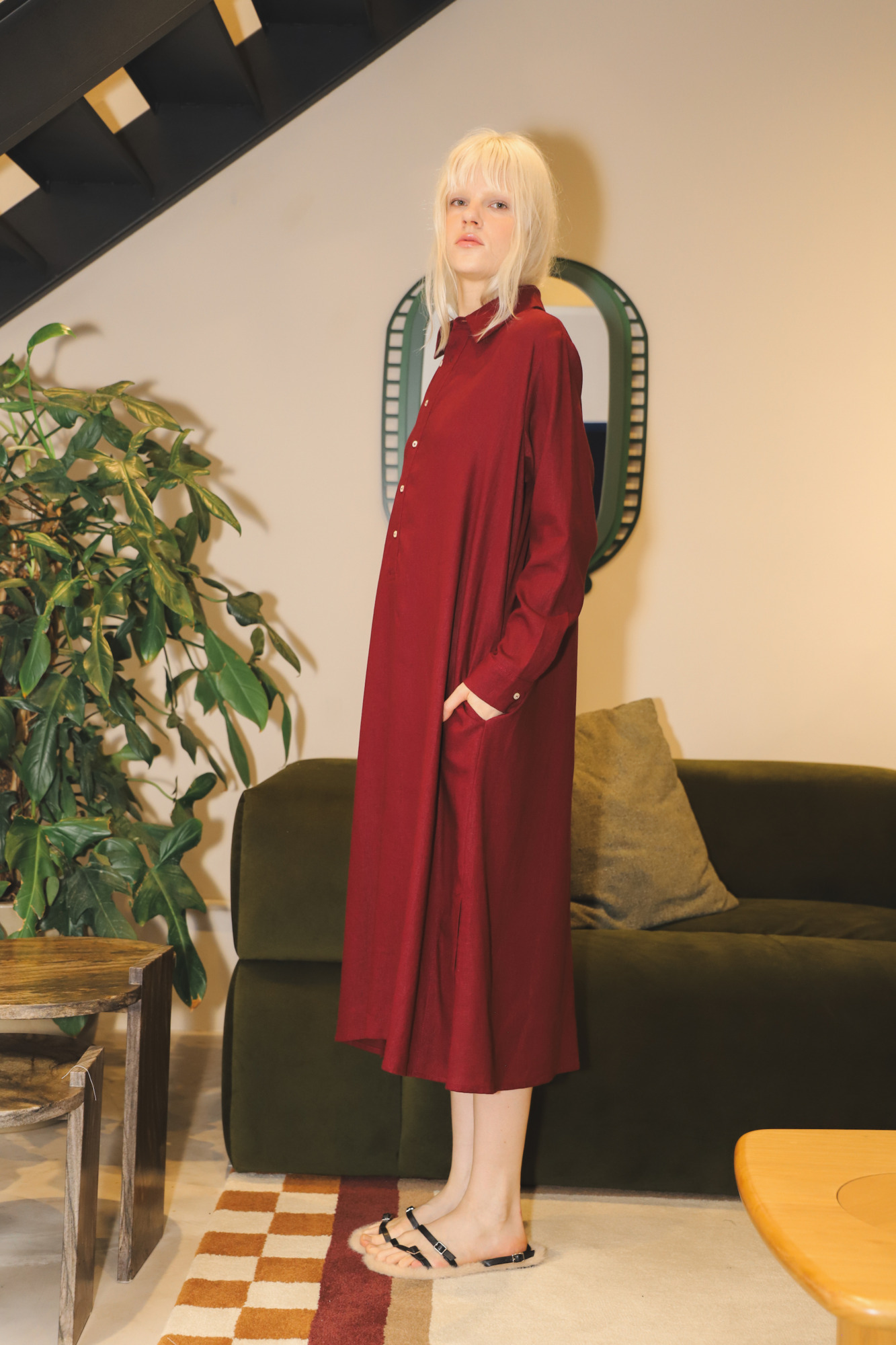 Chemise Linho Burgundy