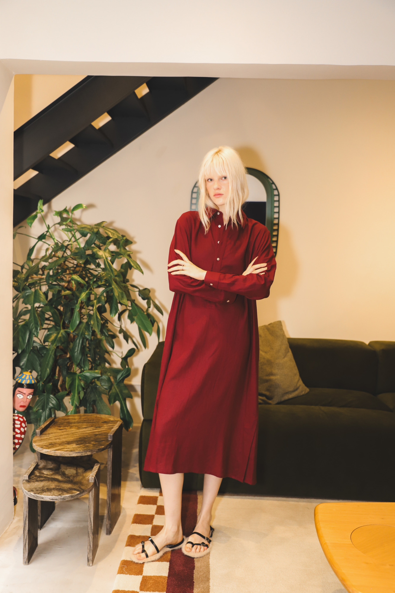 Chemise Linho Burgundy