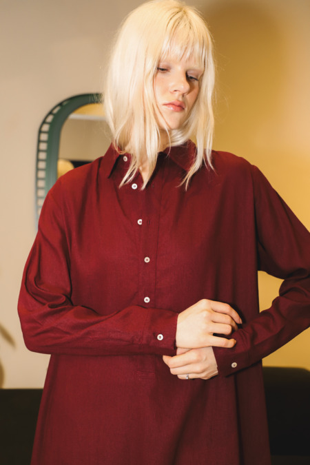 Chemise Linho Burgundy